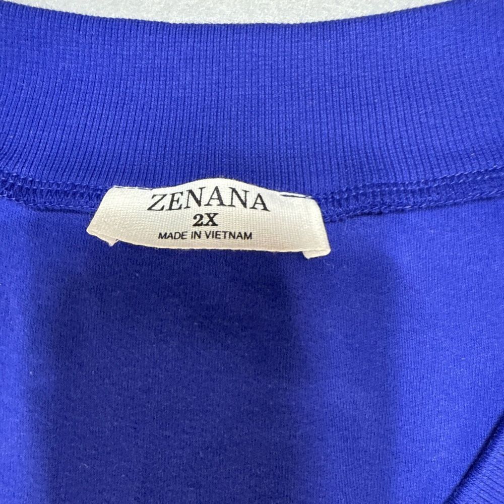 Zenana Romper Sleeveless V-neck Cobalt Blue, Pockets,Sz 2X Comfy, Preppy, Dress‎ - Picture 2 of 9